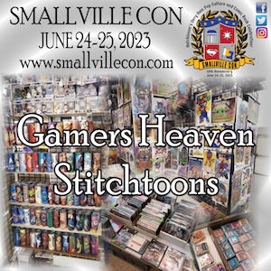 Gamers Heaven and StitchToons shared convention booth displays