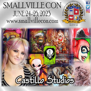 Sammy Castillo headshot and images of hers and Tommy Castillo's work
